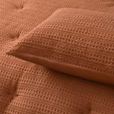 Accessorize Soho Waffle Tobacco 3 Piece Comforter Set King V442-HIN-COMFORTER-SOHOWAFFLE-TOBACCO-KI