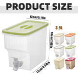1 Gallon Refrigerator Water Pitcher with Filter-Ready Faucet - Clear Bpa-Free Dispenser for Iced V1370-AZ4-16659