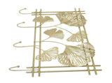 Wall Coat Rack Gingko Leef Design Premium Metal Sturdy Durable Elegant Style Fashionable Wall V1294-YM0714-3115210287211