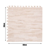 Natural Wood Interlocking Heavy Duty EVA Foam Gym Flooring Mats - 60x60cm - 12 Tiles V178-59367