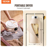 Portable Clothes Dryer, Clothes Dryer Dryer Bag, PTC Heating & LED Display, Foldable Mini Dryer V952-DDHGJBXS600WXGG14V3