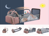 Multifunctional Diaper Backpack with Mosquito Net and Insulated Pockets - Black V888-ELOSUNG15305