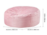 91 cm Round Bean Bag Chair with Removable Cover & Dutch Velvet Pink V952-YXDDY3539INCTJHGXV0