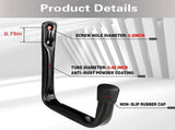 Storage hooks - wall hooks - tool hooks - garage organizer - 6 pieces - 9*11.5 cm - iron - black V1188-NK-BOL-331
