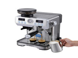 Devanti Coffee Machine Espresso Latte Maker with Grinder Milk Frother Steam Wand CM-301-SS