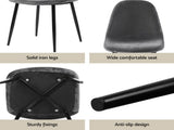 1 Artiss Dining Table and 4 Chairs Set Marble Grey DSET-MAR75-VEL01-GYX4