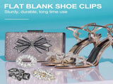 Rhinestone Shoe Clips, 1 Pair Detachable Classic Fashion Sparkling Bow Heels Accessories Decoration V1259-DP01-A-5277