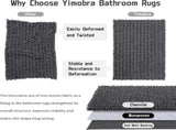 2 Pack Bathroom Rug Sets, Luxury Chenille Shaggy Bath Carpet, Soft Thick, Absorbent Water, Non-Slip, V1189-LC-AMZ-00308