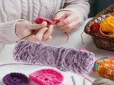 4pcs Lavender Chenille Yarn DIY Weaving Wool Material V1366-AZ2-W-15376