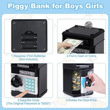 Smart ATM Piggy Bank with Password Lock & Coin Slot Educational Money Box for Kids, Saves Coins & V1107-CS-ETCQG