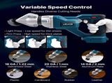 Metal Shear, Sheet Metal Cutter Cordless with 360-Degree Pivoting Head, Double Blades, 25000 RPM V952-WSJSJQJJSBDDOYCP9001V9