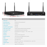 UL-tech Wireless CCTV Security System 8CH NVR 3MP 8 Square Cameras 2TB CCTV-WF-CLA-8C-8P-2T