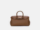 Chrisbella Elodie Leather Satchel-Mud V999-GD012503069-MUD