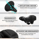 Comfortable unisex bicycle saddle with shock absorbers, breathable waterproof ergonomic design, V1188-MS-325-0803