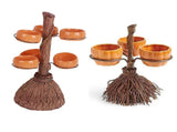 Halloween Resin Pumpkin Bowls On Broom for Serving Snacks Salad Fruit Halloween Party Supplies V1294-YM0717-10351644
