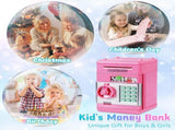Smart ATM Piggy Bank with Password Lock & Coin Slot Educational Money Box for Kids, Saves Coins & V1107-CS-ETCQG1