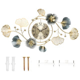 Large Wall Clock 22cm Metal Silent Non Ticking Decoration Hanging Clock Battery Operated with 3D V985-DECORCLOCK