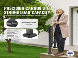 Handrails for Outdoor Steps, 1-2 Step Stair Hand Rail Kit, Transitional Carbon Steel Railings with V952-BPXGMDZLSLZFZ28P2V0