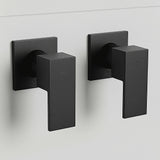 Bathroom Shower Bath Hot and Cold Square Mixer WATERMARK Certified in Black V63-847901