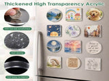 25Pcs DIY Fridge Magnet Kit, Adhesive Backing Design, Thickened and High Transparency, for Photo V1369-AZ3-W-12254