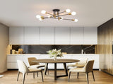 Modern Black Gold Ceiling Light 8 Lights V178-23441