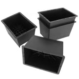 4Pcs Stackable Bed Risers ABS Anti Slip Furniture Risers for Bed Desk Sofa Table Black 4 Inch V1294-YM0901-3114230085311