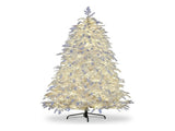 7.5ft 2.3m Pre-Lit White Flocked Artificial Christmas Tree, 1650 Multi-Function Micro LED Light 112_HZCS75