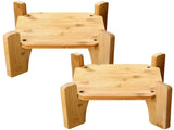 2PCS Wood Stand for Plants, Drink Dispenser 4 Legs Water Dispenser Plant Display V1192-AZ-W-18261