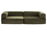 Artiss Convertible Folding Sofa Bed Green SBED-E-FLD03-2S-GN-AB