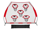 2133.6 x 2133.6mm Football Trainer Throwing Net, Training Throwing Target Practice Net with 5 Target V952-GLQW77YC5KXWQ8XVG001V0
