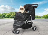 PaWz Large Pet Stroller Dog Cat Carrier Black ST1001-BK