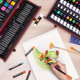 Pink 175-Piece Deluxe Art Set with 2 Drawing Boards, Wax Crayons, Acrylic Paints, Colored Pencils, V1102-MSHB175001