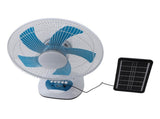 15W Solar Oscillating Standing Fan 3 Speeds Portable Desk Quiet Fan with Solar Panel 6600mAh Battery V1294-YM0901-3113240098711