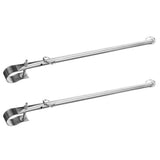 Stainless Steel Yacht Flagpole Set, Plated Boat Accessory, Easy to Install, 2 Pieces V1366-AZ2-W-17482