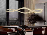 BAMDECOR 1.2m C3601W Wave Crystal Pendant Chandelier Decorative Lighting Lampshade V255-BAM-C3601
