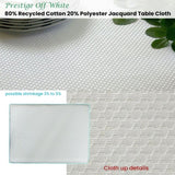 Invitation Prestige Cotton Rich Jacquard Off White Table Cloth 220 x 220 cm V442-GNA-TABLEC-24PRESTIGE220CM-OFFWHITE-SQ