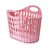 Large Hollow-out Clothes Storage Basket, Wall Mountable Laundry Bin, Pink Foldable Hamper for V1221-XM-LB4090-ZS99