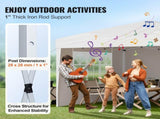 Pop Up Canopy, 2.95 x 2.95 m Instant Canopy Portable Gazebo with 3 Sidewalls & 2 Ventilated Windows, V952-DCSYPPBK1010EPGQXV0