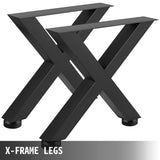 Set of 2 Steel Table Legs, 16'Height 15'Wide Dining Table Legs, Heavy Duty 3.1" Square Box Section X V952-ZT400X395MM000001V0