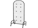 2 Packs Grid Wall Panels, 600 x 1640mm Wire Grid Panels Display Rack, Movable Art Display Shelf with V952-LSWGQ6070INC4OEUO001V0