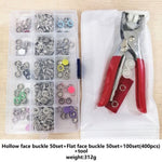 100Pcs Metal Sewing Buttons Press Stud Snap Fastener Kit Plier Snap On Tool DIY V201-W12788551