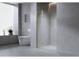100cm Wall to Wall Frameless Shower Screen Chrome Wall Channel and Floor Channel with SS Hinges V63-939081
