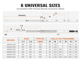 10 Pairs of 609.6mm Drawer Slides Side Mount Rails, Heavy Duty Full Extension Steel Track, V952-CZCJCTDG100L9KG10V0