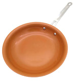 12 Inch Non-Stick Copper Pan with Ceramic Coating - Induction Oven Safe Skillet for Searing, V1189-LWWAL-20260401-05753