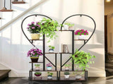 Fin Merge/Separate Metal Plant Stand Heart Shape Ladder Book Shelf For Indoor Garden V767-JJ-XZ1241-S