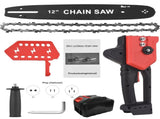 12 inches Cordless Electric Chainsaw with Brushless Motor 48-Volt Lithium-ion Handheld Power Chain V1294-YM0901-H48140RBUS