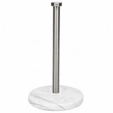 Paper Towel Holder Standing Stainless Steel Marble Base Brushed Nickel Kitchen Bathroom Countertop V1192-AZ-W-26248