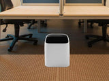 Plastic Wastebasket Grey Double Layer Trash Bin for Bedroom and Kitchen V1369-AZ3-W-13260