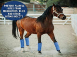 Horse Fly Boots 4-Pack - Adjustable Protective Leggings for Horses, Plastic Leg Gear V1192-AZ-W-22552