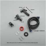Shower head - Bidet Black, hand shower in the bathroom, toilet sprayer, stainless steel, toilet V1188-MS-313-0386